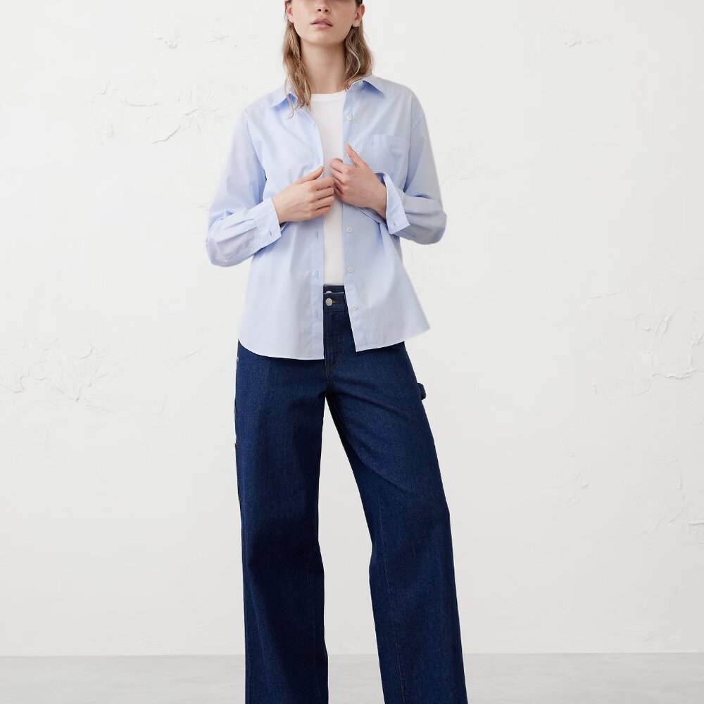 STORE CLOSING 3/30! Banana Redpublic Classic Button Down Shirt Crisp Blue Medium